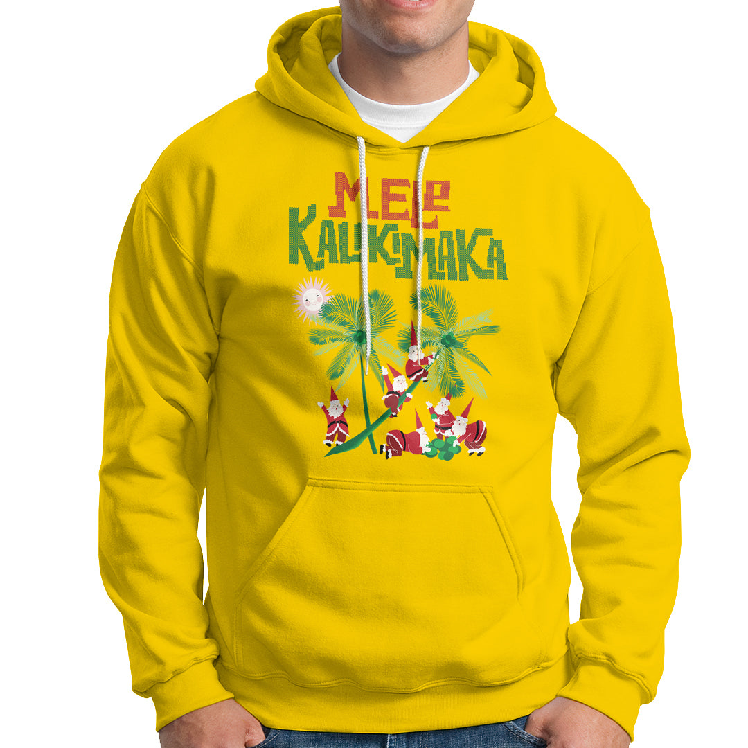Mele Kalikimaka Santa Climb Palm Tree Hawaiian Christmas Hoodie TS09 Daisy - Polynesian Pride