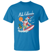 Mele Kalikimaka Surfing Santa Vintage Hawaiian Christmas T Shirt TS09 Sapphire - Polynesian Pride