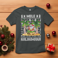 Mele Kalikimaka Santa Hawaiian Christmas Hula Dance T Shirt TS09 Dark Heather - Polynesian Pride