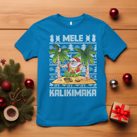 Mele Kalikimaka Santa Hawaiian Christmas Hula Dance T Shirt TS09 Sapphire - Polynesian Pride
