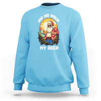 Christmas In Hawaii Sweatshirt Ho Ho Hold My Beer Cool Santa Sunglass TS09 Sky - Polynesian Pride