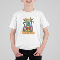 Mele Kalikimaka Christmas In Hawaii Xmas Light Pineapple T Shirt For Kid TS09 White - Polynesian Pride