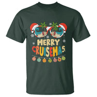 Merry Cruisemas Hawaiian Christmas Palm Tree Sunglass T Shirt TS09 Dark Forest Green - Polynesian Pride