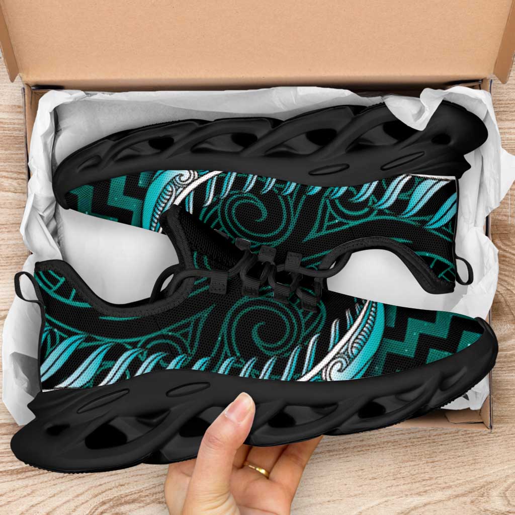 Turquoise Matariki New Zealand Clunky Sneakers Maori Poutama Galaxy Vibes LT14 - Polynesian Pride