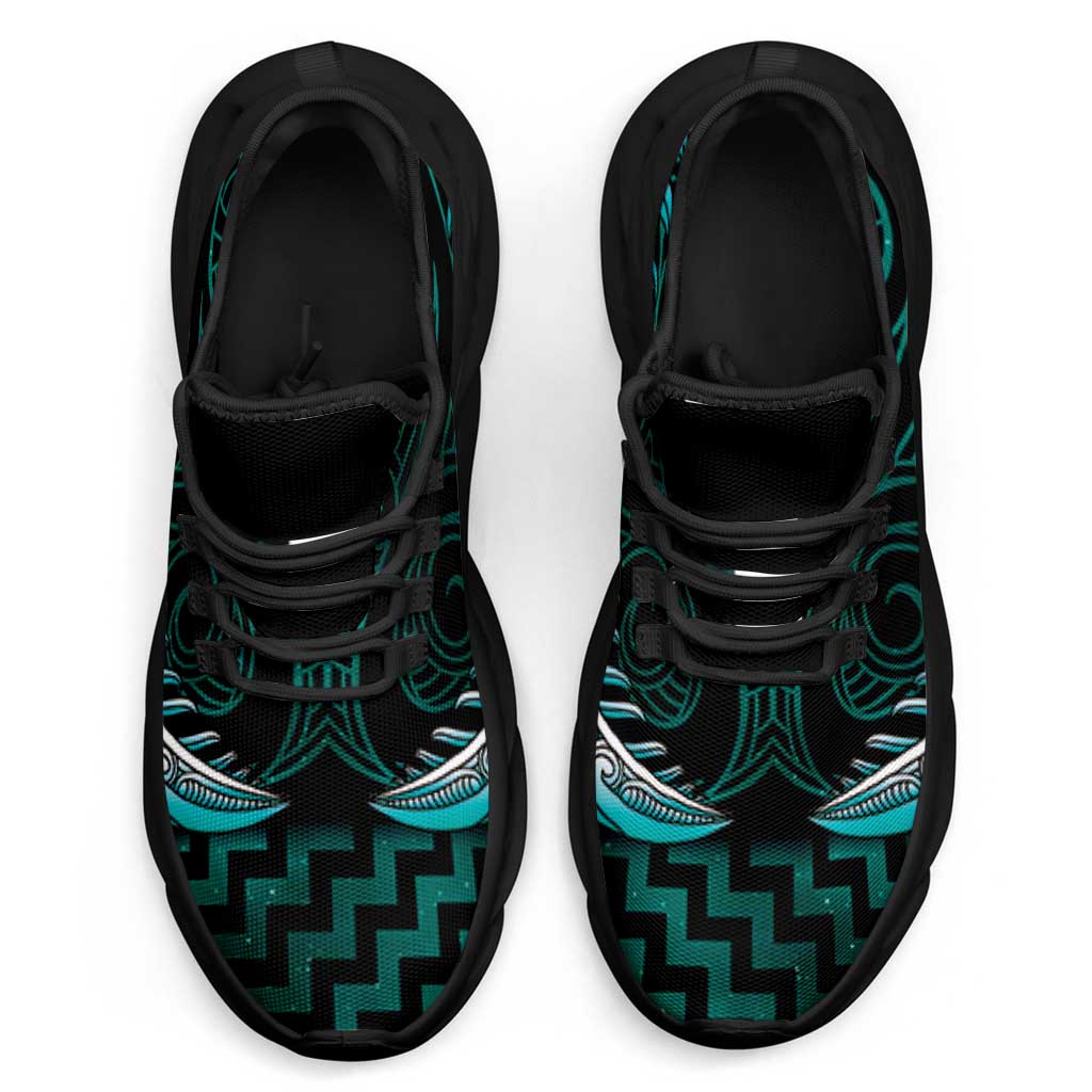 Turquoise Matariki New Zealand Clunky Sneakers Maori Poutama Galaxy Vibes LT14 - Polynesian Pride
