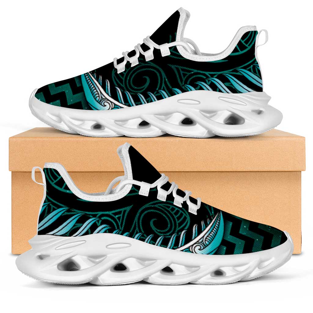 Turquoise Matariki New Zealand Clunky Sneakers Maori Poutama Galaxy Vibes LT14 Turquoise - Polynesian Pride