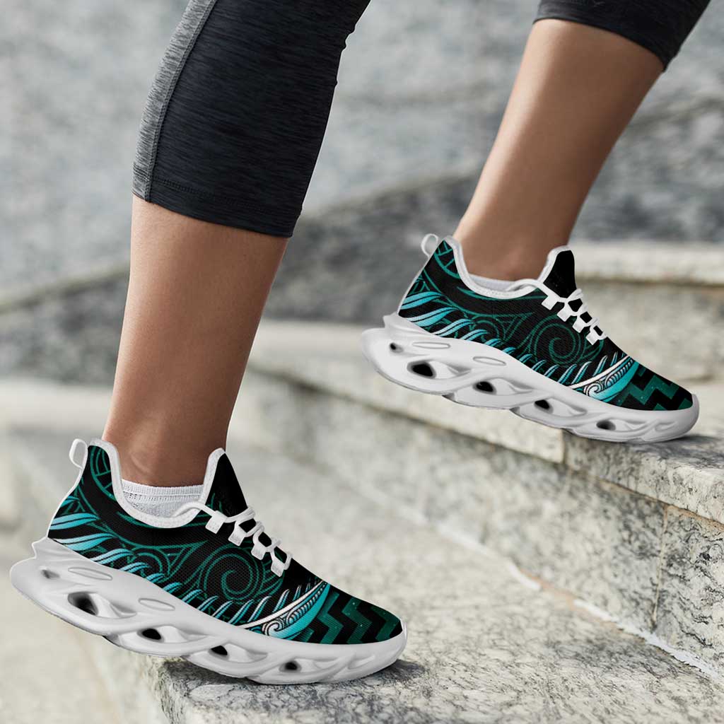Turquoise Matariki New Zealand Clunky Sneakers Maori Poutama Galaxy Vibes LT14 - Polynesian Pride