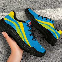 Tuvalu Chunky Sneakers Flag-Inspired Curve Style LT05 - Polynesian Pride