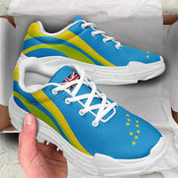 Tuvalu Chunky Sneakers Flag-Inspired Curve Style LT05 - Polynesian Pride