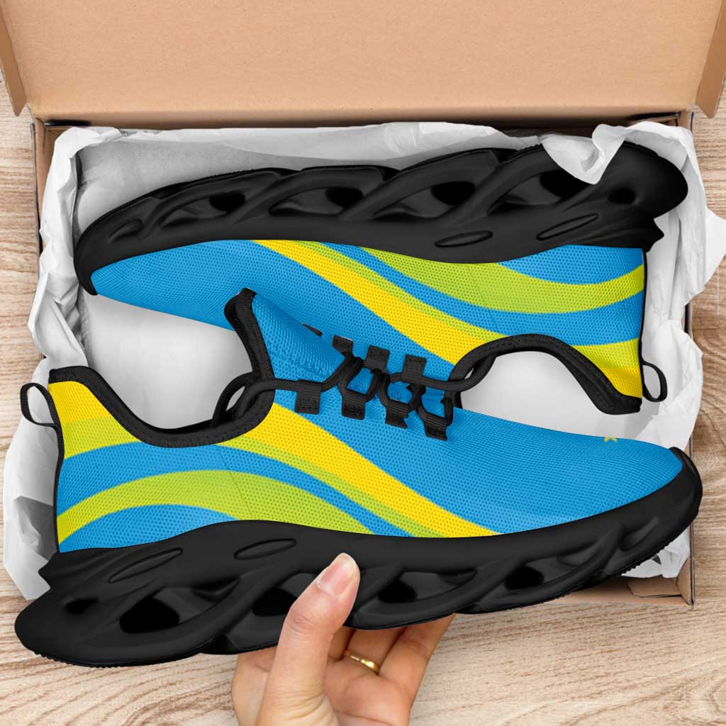 Tuvalu Clunky Sneakers Flag-Inspired Curve Style LT05 - Polynesian Pride
