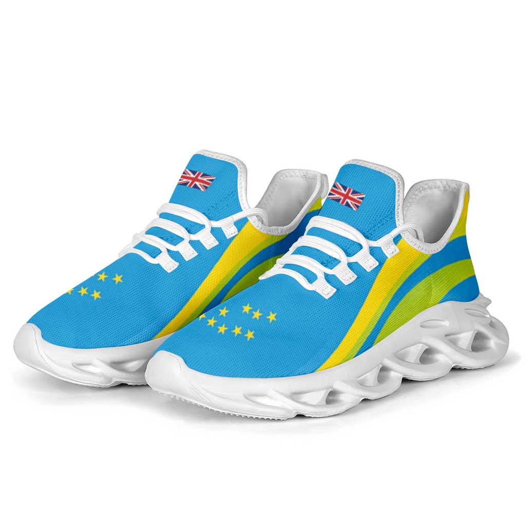 Tuvalu Clunky Sneakers Flag-Inspired Curve Style LT05 - Polynesian Pride