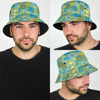 Tuvalu Manuia te Kilisimasi Bucket Hat Pacific Patchwork Xmas Vibes - Polynesian Pride