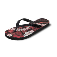 Ulaula Aloha Hawaii Lei Flip Flops Tropical Flowers Elegant Vibe LT14 - Polynesian Pride