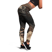 Vaiaso o le Gagana Samoa Leggings Siapo Motif Black LT7 - Polynesian Pride