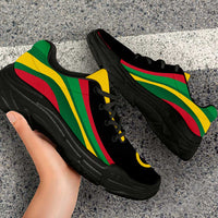 Vanuatu Chunky Sneakers Flag-Inspired Curve Style LT05 - Polynesian Pride