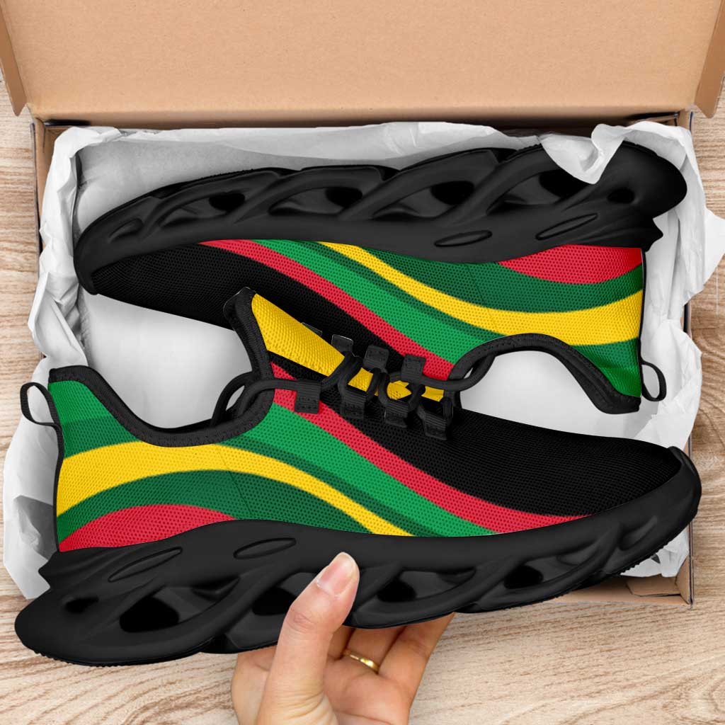 Vanuatu Clunky Sneakers Flag-Inspired Curve Style LT05 - Polynesian Pride