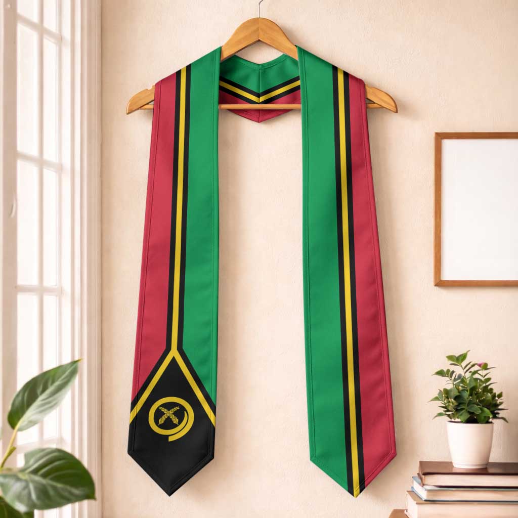 Vanuatu Graduation Stole Flag Style LT05 One Size Multicolor - Polynesian Pride