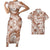 Polynesian Pride Hawaii Matching Outfit For Couples Hawaii Hibiscus Floral Polynesian Tribal Pattern Bodycon Dress And Hawaii Shirt - Polynesian Pride