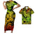 Polynesian Pride Hawaii Matching Outfit For Couples Hawaii Hibiscus Floral Polynesian Tribal Pattern Regga Bodycon Dress And Hawaii Shirt - Polynesian Pride