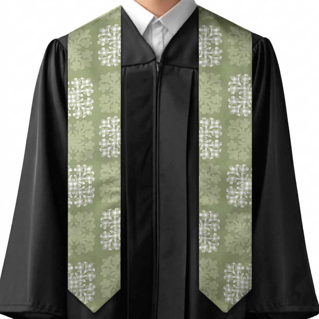 Vesuvian Green Palaka Quilt Hawaii Graduation Stole Traditional Hawaii-plaid Pattern LT14 - Polynesian Pride
