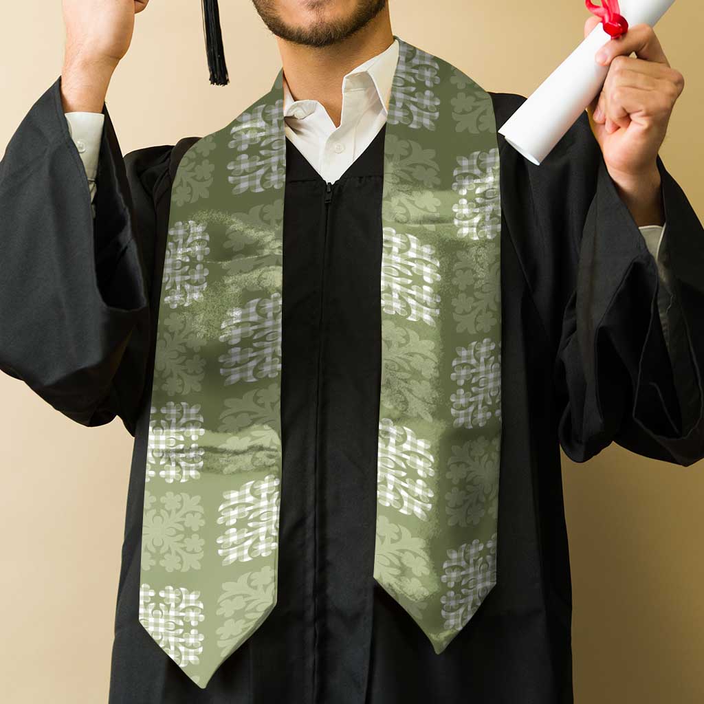 Vesuvian Green Palaka Quilt Hawaii Graduation Stole Traditional Hawaii-plaid Pattern LT14 - Polynesian Pride
