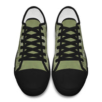 Vesuvian Green Palaka Quilt Hawaii Low Top Shoes Traditional Hawaii-plaid Pattern LT14 - Polynesian Pride