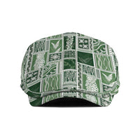Vintage Aloha Block Quilt Jeff Hat Green Inspired Lei Motifs - Polynesian Pride