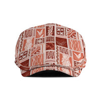 Vintage Aloha Block Quilt Jeff Hat Red Inspired Lei Motifs - Polynesian Pride