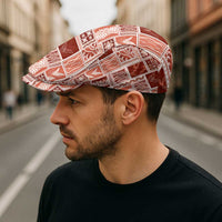 Vintage Aloha Block Quilt Jeff Hat Red Inspired Lei Motifs - Polynesian Pride