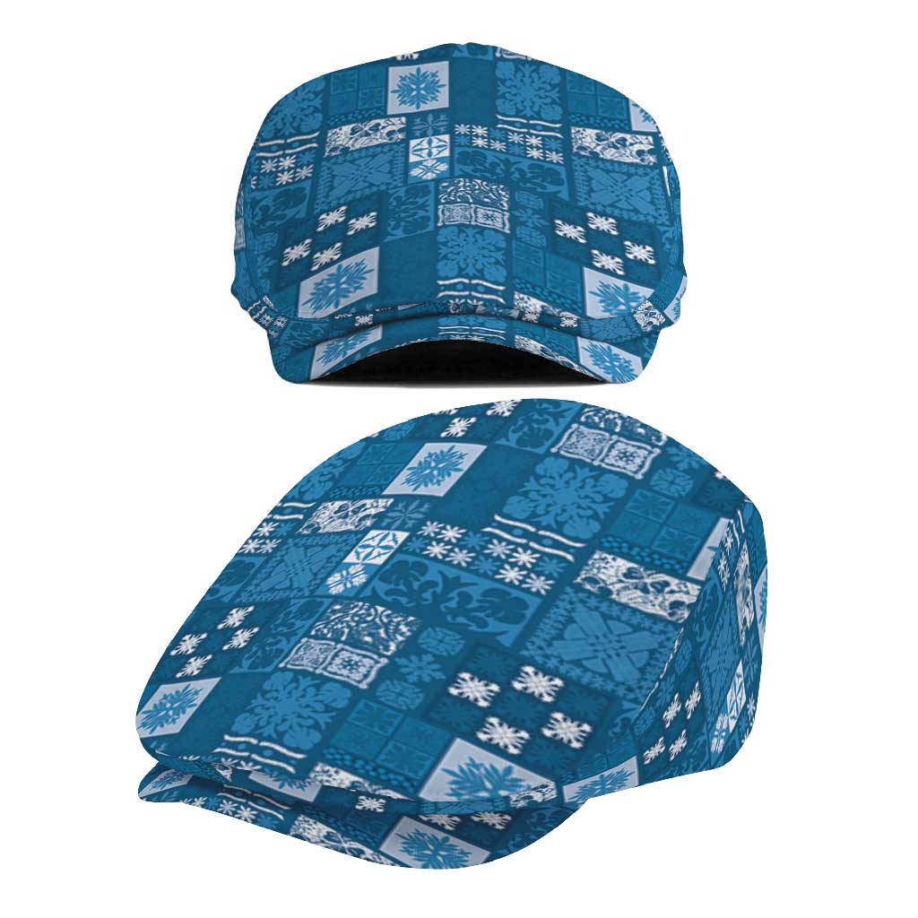 Vintage Hawaiian Quilting Patterns Jeff Hat Blue Style Tribal Fabric Patchwork - Polynesian Pride