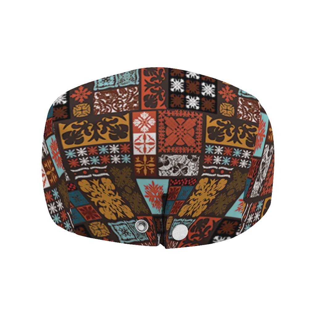Vintage Hawaiian Quilting Patterns Jeff Hat Brown Style Tribal Fabric Patchwork - Polynesian Pride