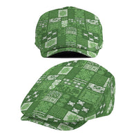 Vintage Hawaiian Quilting Patterns Jeff Hat Green Style Tribal Fabric Patchwork - Polynesian Pride