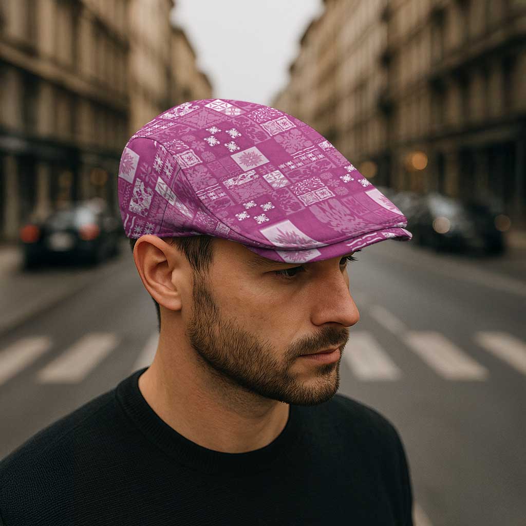 Vintage Hawaiian Quilting Patterns Jeff Hat Pink Style Tribal Fabric Patchwork - Polynesian Pride