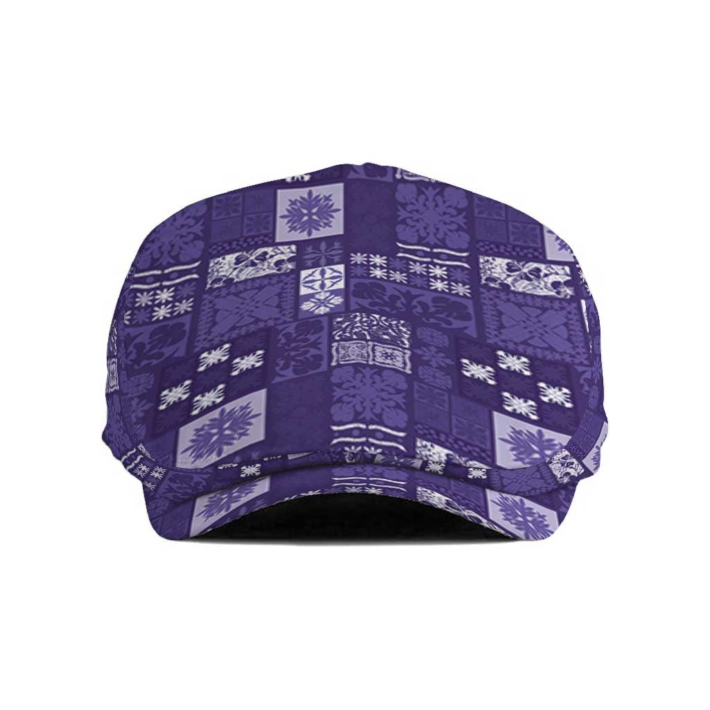 Vintage Hawaiian Quilting Patterns Jeff Hat Purple Style Tribal Fabric Patchwork - Polynesian Pride