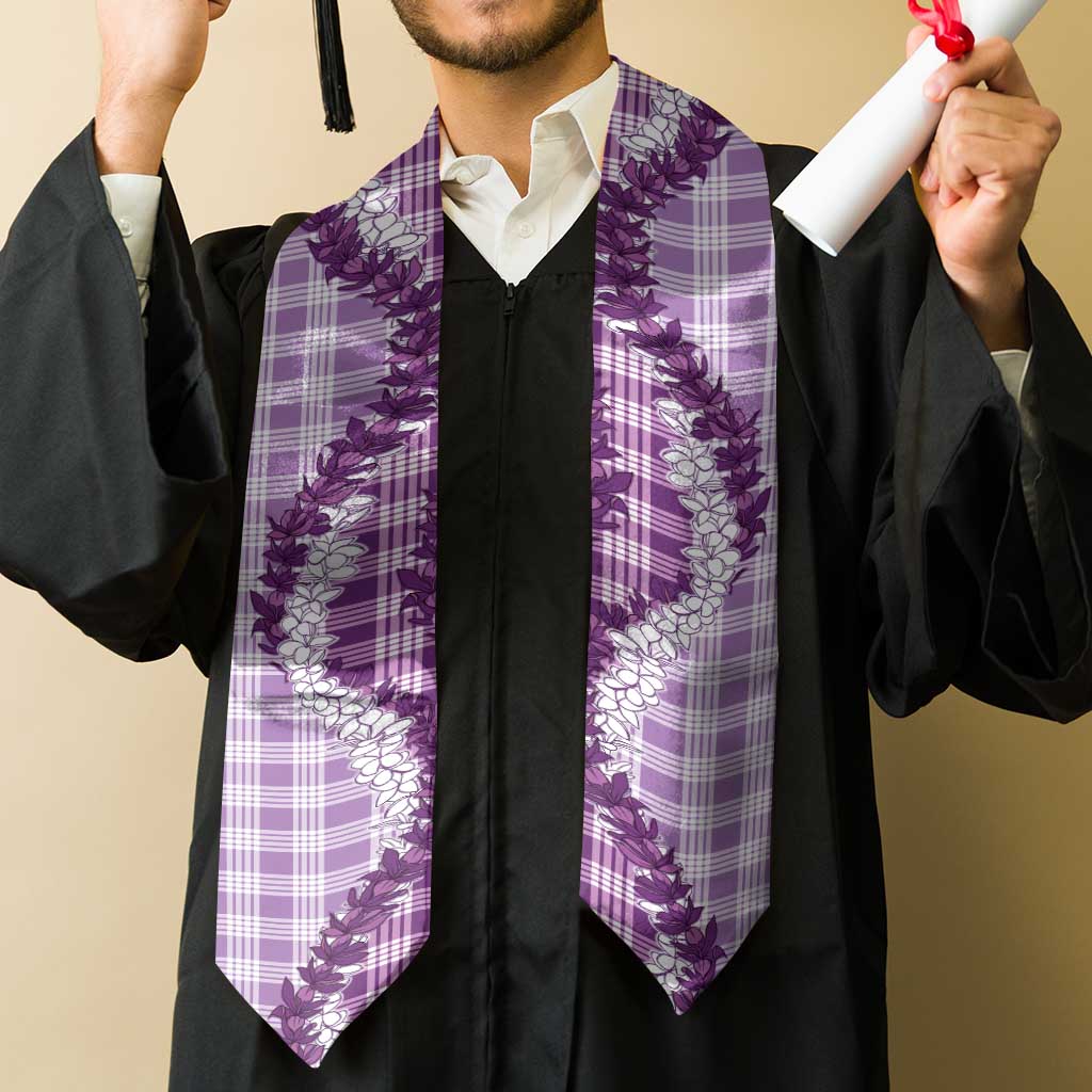 Violet Hawaii Palaka Graduation Stole Hawaiian Honohono Lei LT05