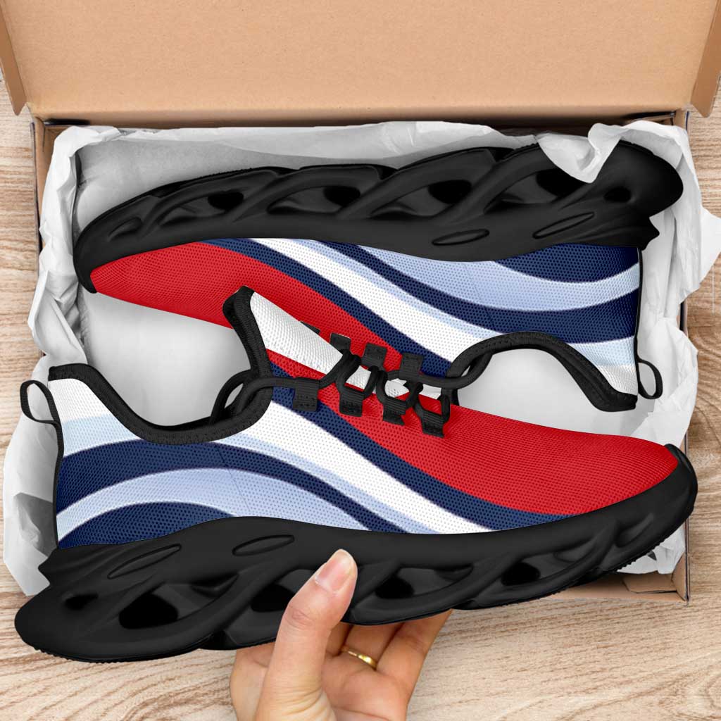 Wallis And Futuna Clunky Sneakers Flag-Inspired Curve Style