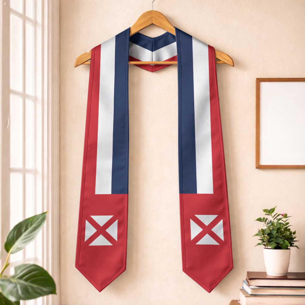Wallis And Futuna Graduation Stole Flag Style LT05 One Size Red - Polynesian Pride