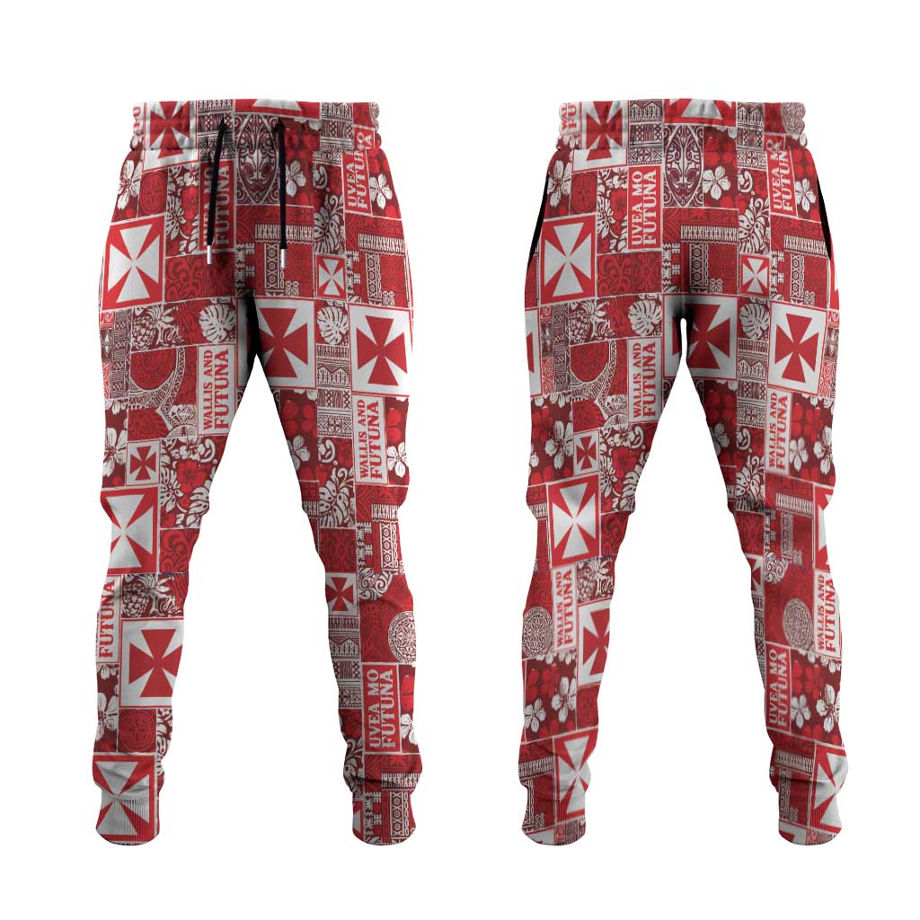 Wallis Et Futuna Kilisimasi Fiefia Jogger Pants Pacific Patchwork Xmas Vibes - Polynesian Pride