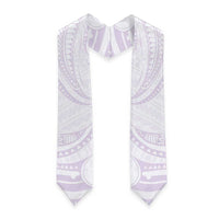 White Sunday Lotu Tamaiti Graduation Stole Polynesian Wave Pastel Mauve - Polynesian Pride