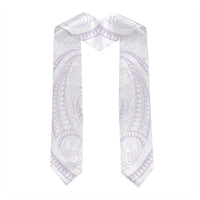 White Sunday Lotu Tamaiti Graduation Stole Polynesian Wave Pastel Mauve - Polynesian Pride