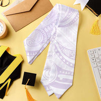 White Sunday Lotu Tamaiti Graduation Stole Polynesian Wave Pastel Mauve - Polynesian Pride