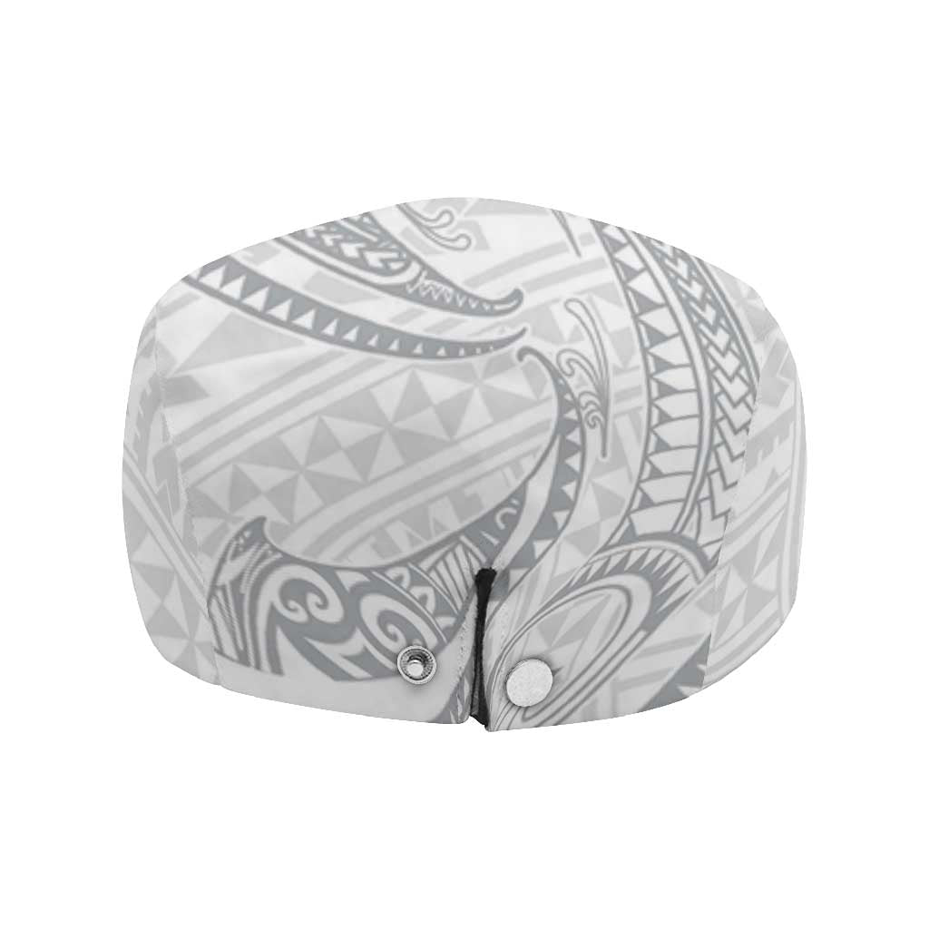 White Sunday Lotu Tamaiti Jeff Hat Polynesian Wave Pastel Gray - Polynesian Pride