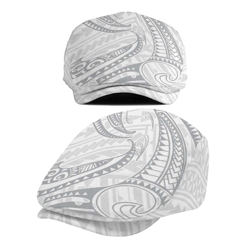 White Sunday Lotu Tamaiti Jeff Hat Polynesian Wave Pastel Gray - Polynesian Pride