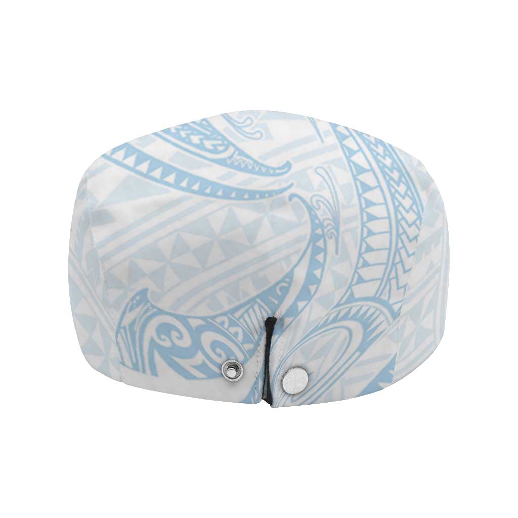 White Sunday Lotu Tamaiti Jeff Hat Polynesian Wave Pastel Sky Blue - Polynesian Pride