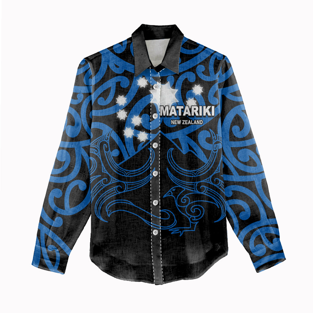 Matariki New Zealand Women Casual Shirt Maori New Year Blue LT6 - Polynesian Pride