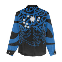 Matariki New Zealand Women Casual Shirt Maori New Year Blue LT6 - Polynesian Pride