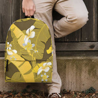 Yellow Banana Leaf Hawaii Backpack Lau Maia Plumeria Tropical Summer Vibes