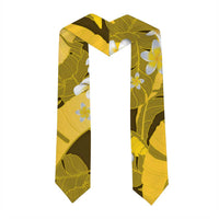 Yellow Banana Leaf Hawaii Graduation Stole Lau Maia Plumeria Tropical Summer Vibes