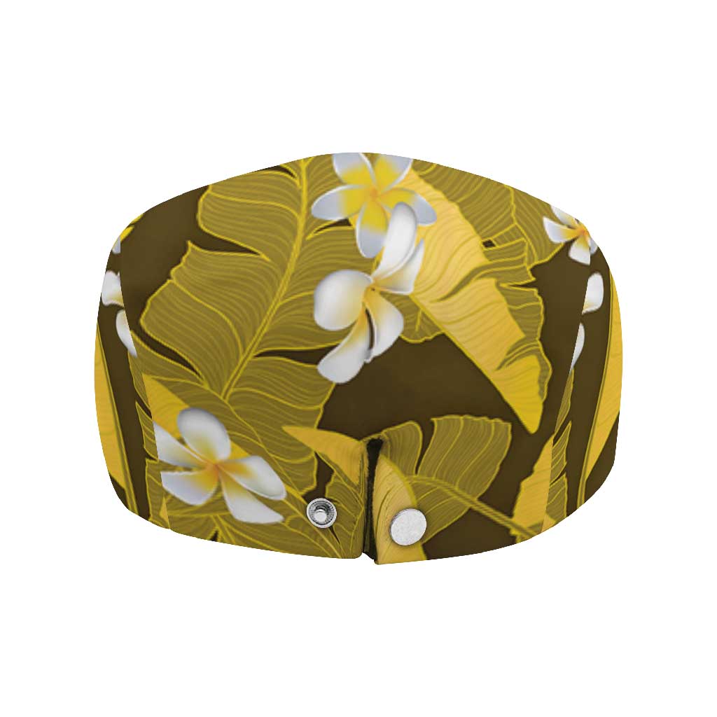 Yellow Banana Leaf Hawaii Jeff Hat Lau Maia Plumeria Tropical Summer Vibes