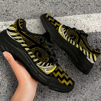 Yellow Matariki New Zealand Chunky Sneakers Maori Poutama Galaxy Vibes LT14 - Polynesian Pride